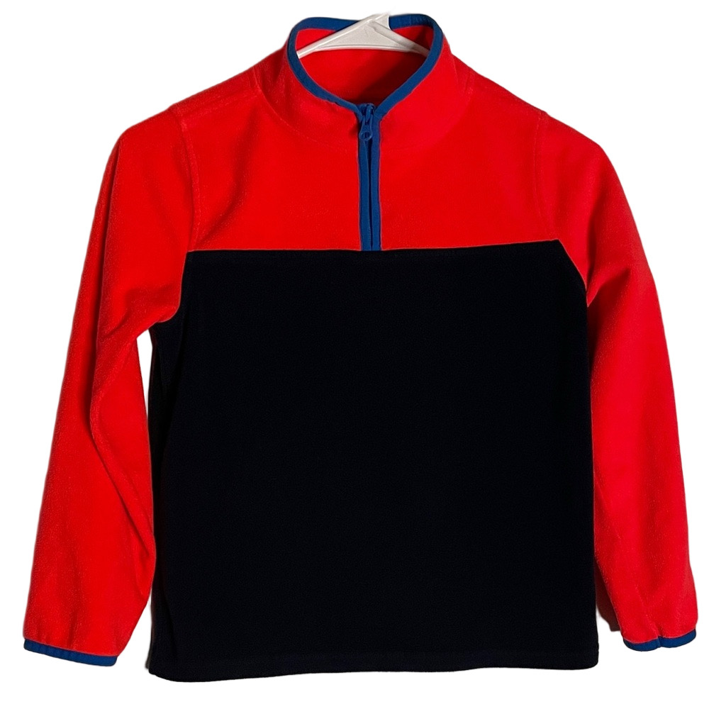 OSHKOSH Fleece Pullover, Boys Size 10, Red/Navy